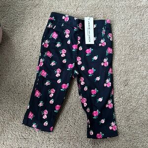 Janie & jack navy floral pants